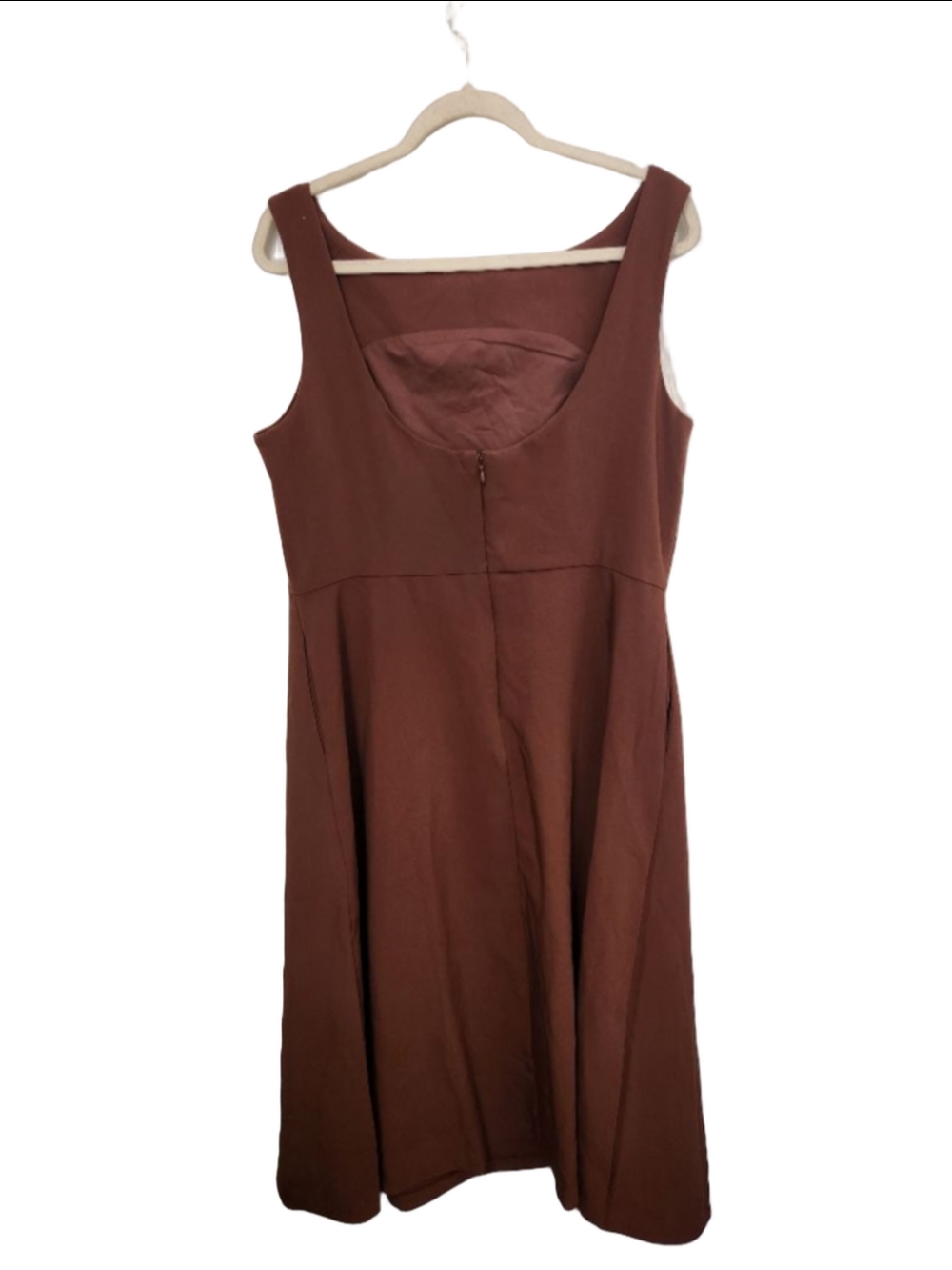 A New Day Brown Sleeveless Midi Dress XL - Picture 5 of 6